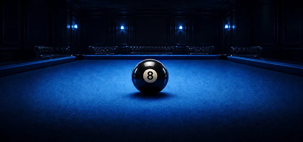 Blue 8-ball table